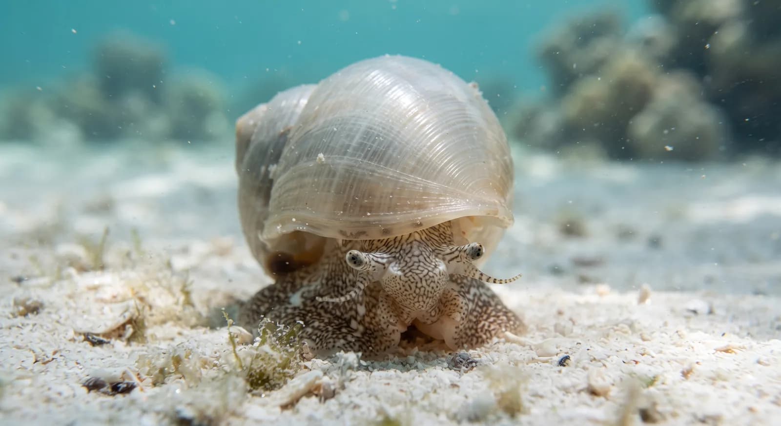 Caracol burbuja rayado